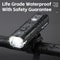 Intelligent Light Sensing Bike Front Light, Portable Cycling Flashlight with Quick Release Bicycle Headlight