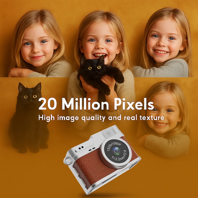 Mini Portable HD Sports Camera Compact Student Camera With Necklace Design 1