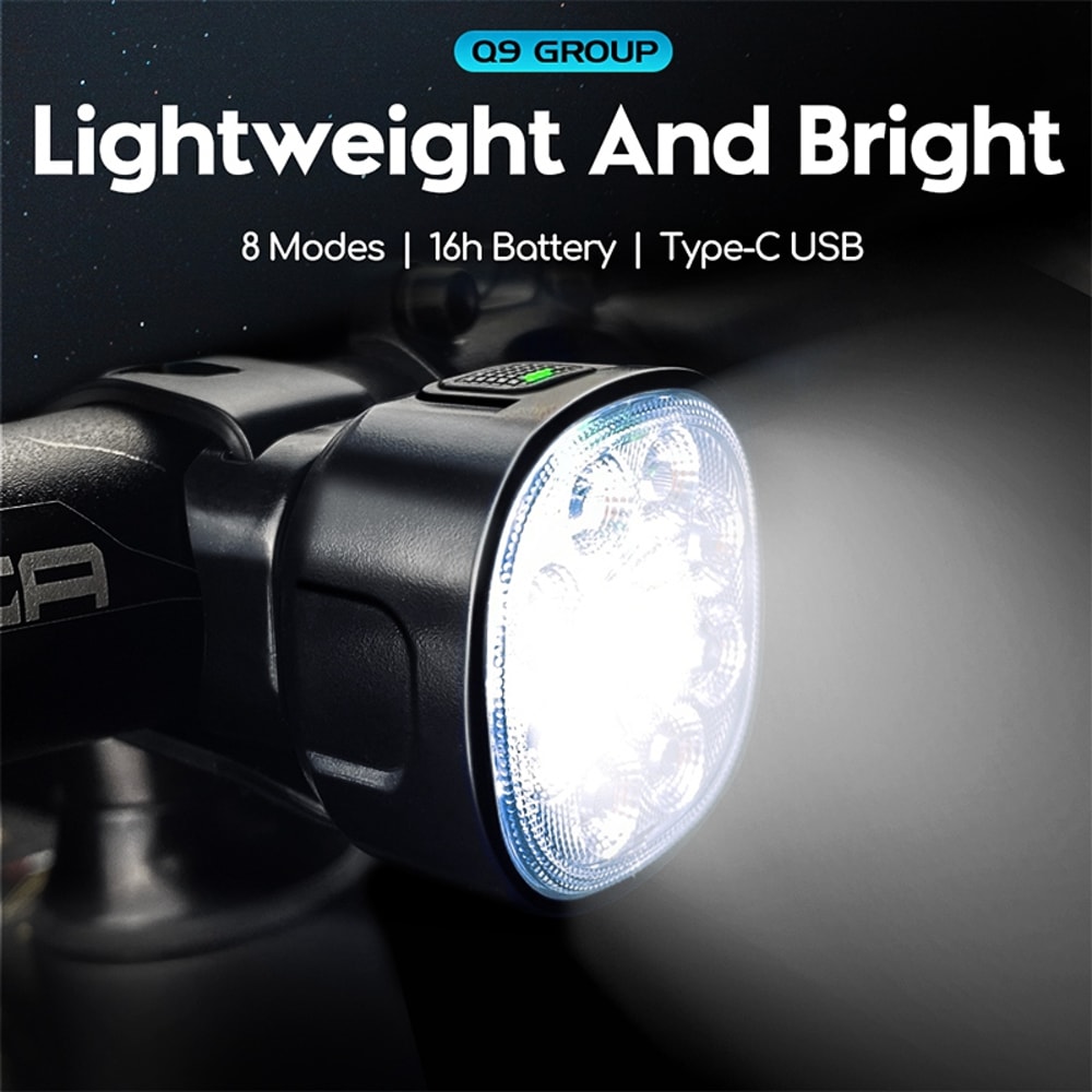 Rechargeable Bike Light Set High Brightness LED Front Rear Lights With TypeC Charging Cycling Safe