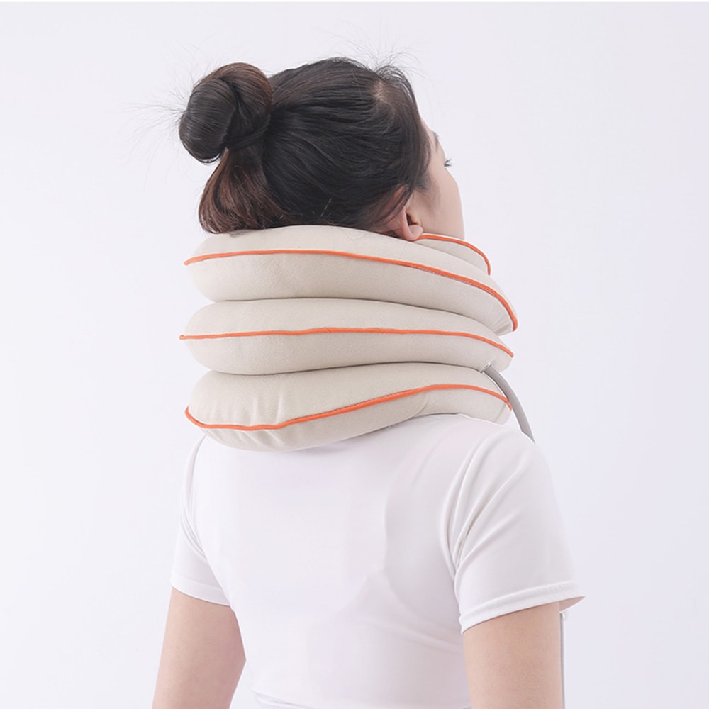 Inflatable Neck Traction Device for Cervical Pain Relief, Adjustable Neck Stretcher for Shoulder & Alignment Pain