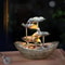 Tabletop Water Fountain 4Tier Lotus Leaf Small Waterfall USB Desk Fountain With Automatic Pump Pow 4
