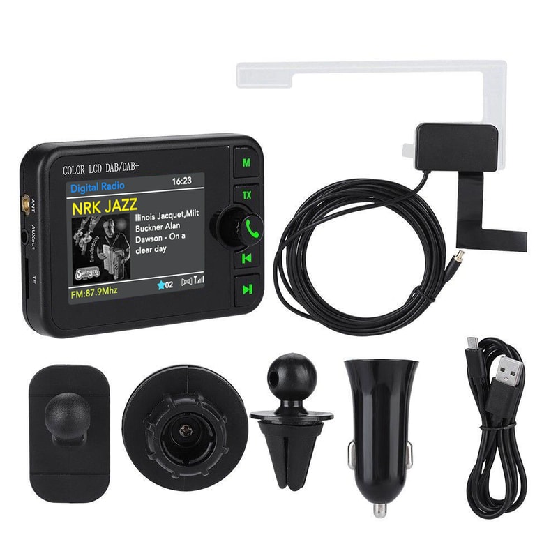 Stereo Digital Broadcast Radio Receiver LCD Screen Bluetooth MP3 FM Transmitter For Car Wireless Ca 5