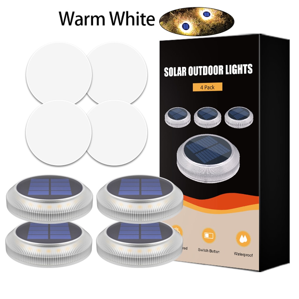 Waterproof LED Solar Step Lights for Outdoor Deck, Pathway, and Yard