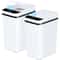 Touchless Motion Sensor Trash Cans, Slim Automatic 12L Bins for Bathroom, Bedroom, Office, White with Lid