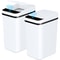 Touchless Motion Sensor Trash Cans, Slim Automatic 12L Bins for Bathroom, Bedroom, Office, White with Lid