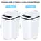 Touchless Motion Sensor Trash Cans, Slim Automatic 12L Bins for Bathroom, Bedroom, Office, White with Lid