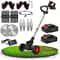 Cordless Lawn Trimmer Weed Wacker 3 Blade Types Easy Edging Lawn Mower Grass Cutter 0