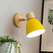 Nordic LED Wall Lamp With Wooden Base Modern Iron Wall Light For Bedroom And Living Room Decor 4