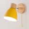 Nordic LED Wall Lamp With Wooden Base Modern Iron Wall Light For Bedroom And Living Room Decor 8