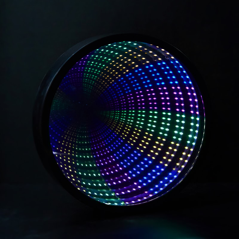 LED Infinity Mirror Light, Wall & Table Mounted, Modern Decorative Light for Home and Office