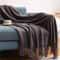 Textile City Tassel Knitted Throw Blanket Winter Warm Decorative Bedspread 10