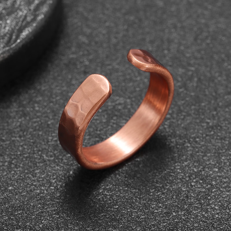 Adjustable Magnetic Copper Ring For Men And Women Unique ConcaveConvex Design HighQuality Red Coppe 4