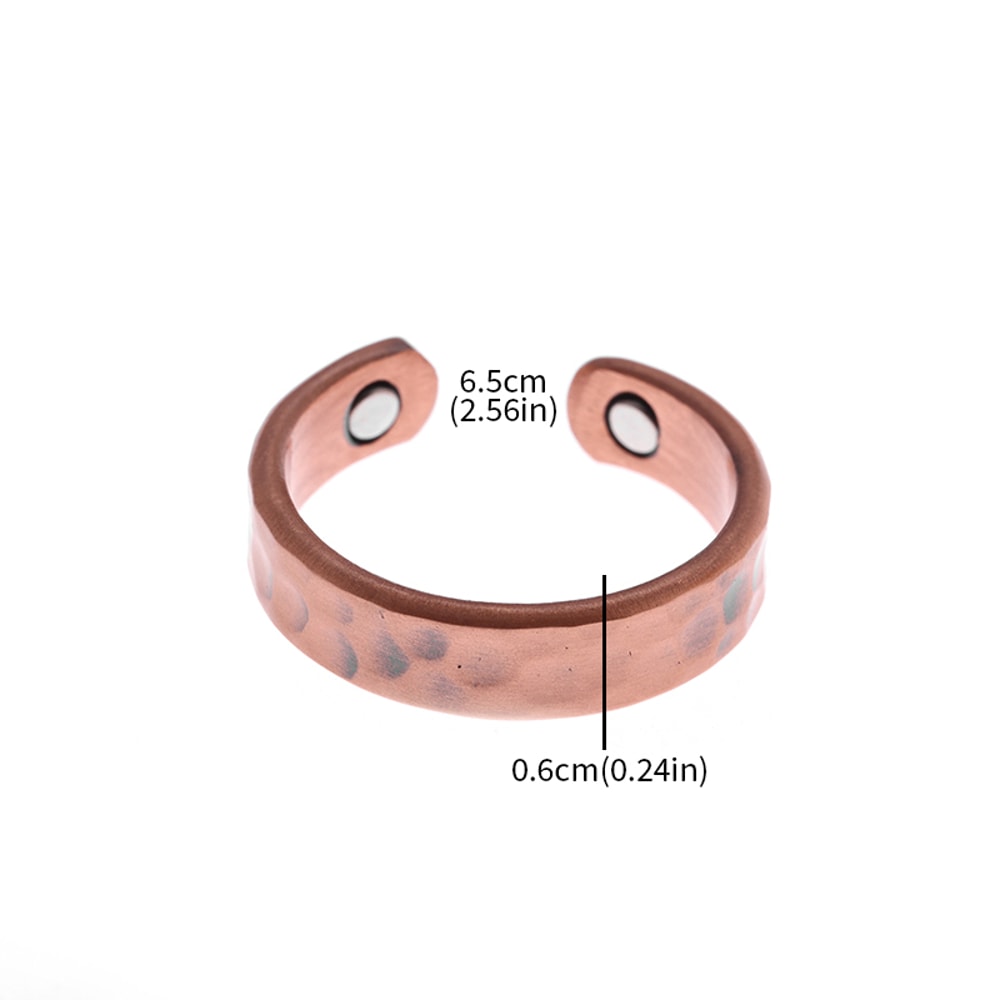 Adjustable Magnetic Copper Ring For Men And Women Unique ConcaveConvex Design HighQuality Red Coppe 6