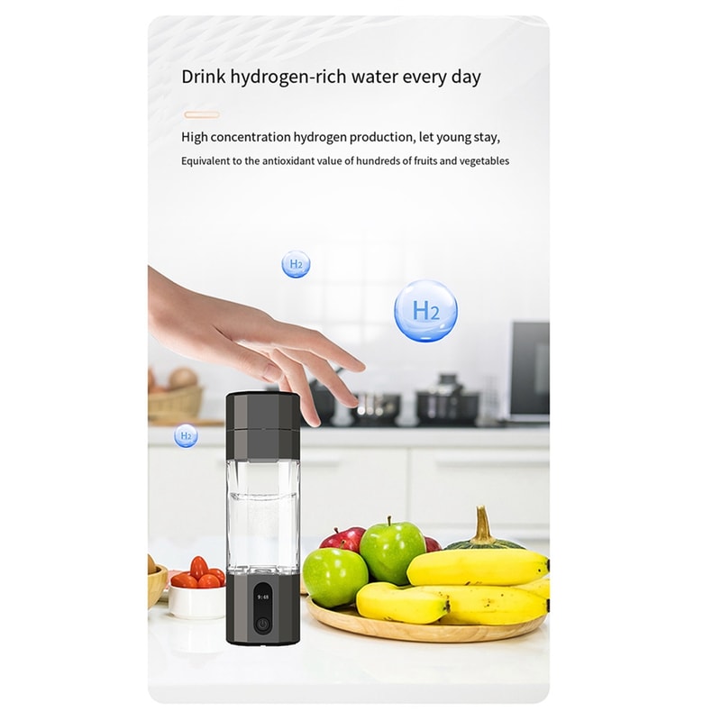Portable Electrolysis Hydrogen Generator Water Bottle 8000PPB Rechargeable 4