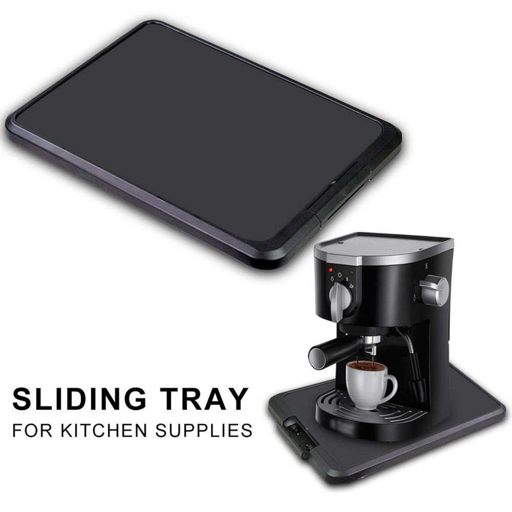 Sliding Coffee Maker Tray Mat Kitchen Appliance Slider For Countertop Organization Blender Toaster 4