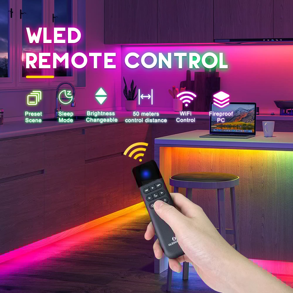 Remote Control RGB WiFi LED Night Light With Adjustable Brightness And 4 Preset Scenes 1