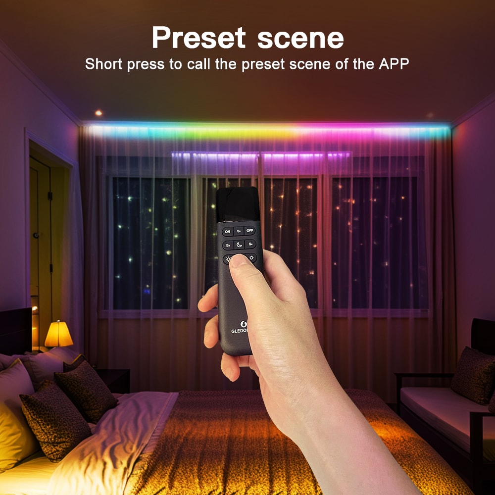 Remote Control RGB WiFi LED Night Light With Adjustable Brightness And 4 Preset Scenes 2