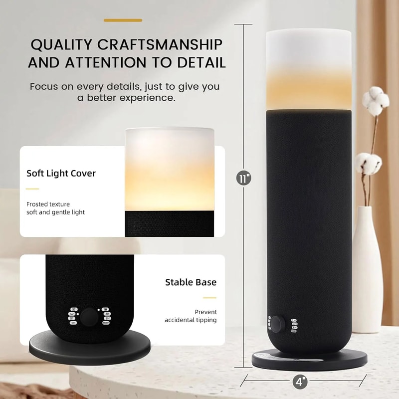 Waterless Essential Oil Diffuser with Candlelight & Atmosphere Lamp, Perfect for Home Ambiance