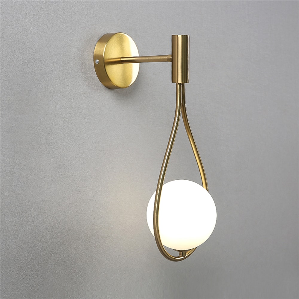 Modern Glass Ball Wall Light, Luxury Gold Sconce for Living Room, Bedroom & Aisle, Nordic Wall Mount Indoor Decor Lamp