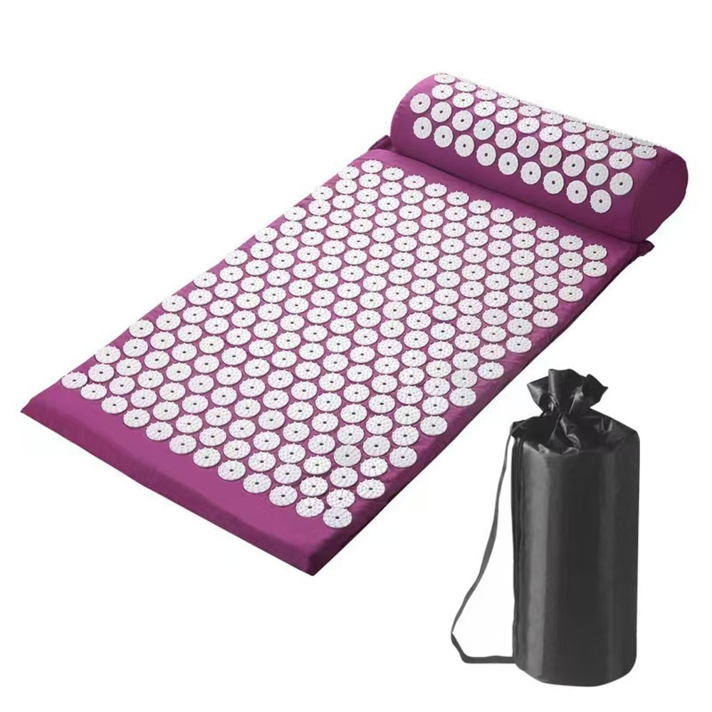 Acupressure Mat & Pillow Spike Massage Pad for Pain Relief and Relaxation