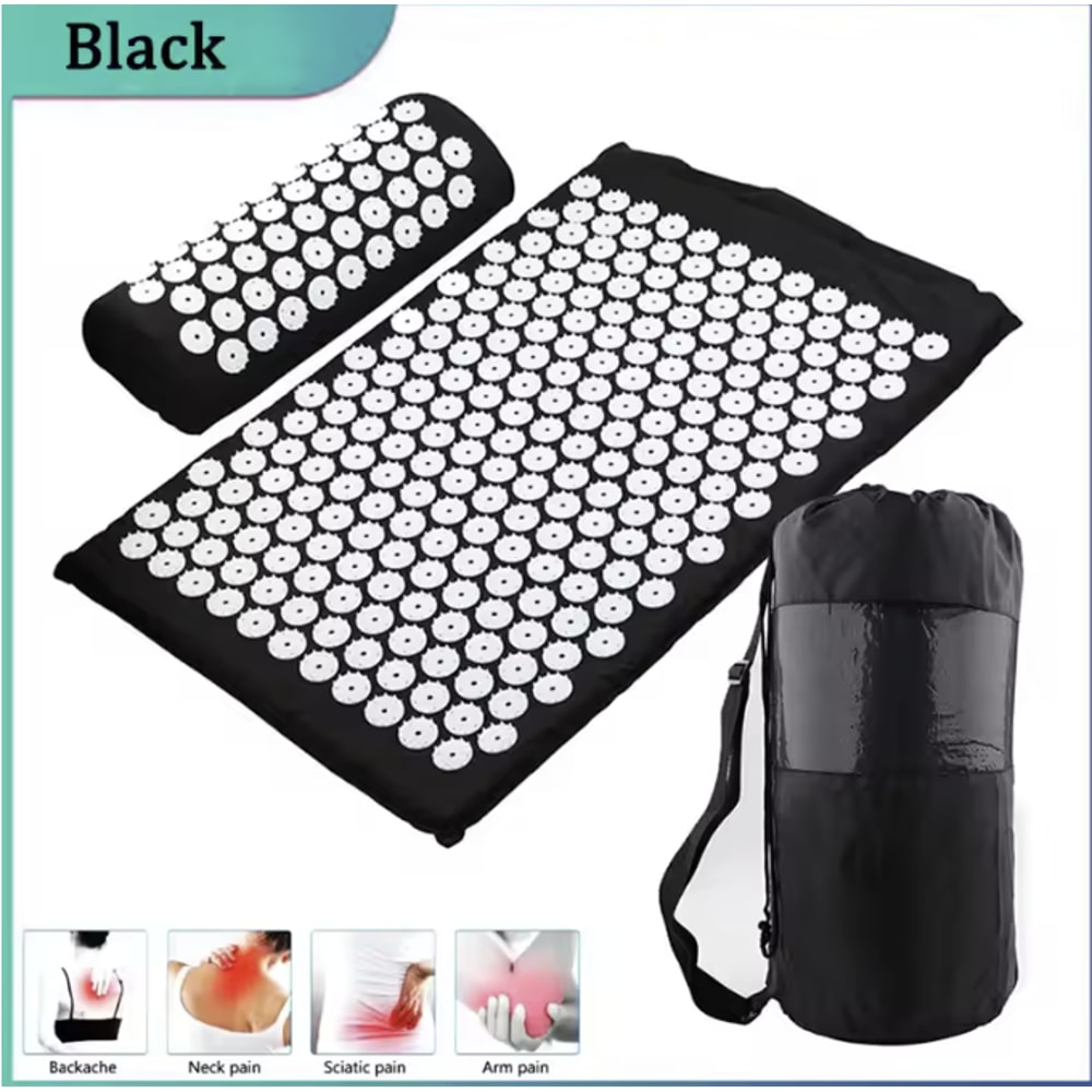 Acupressure Mat & Pillow Spike Massage Pad for Pain Relief and Relaxation
