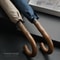 Windproof Wooden Long Umbrella For Men Large Designer Golf Umbrella 1