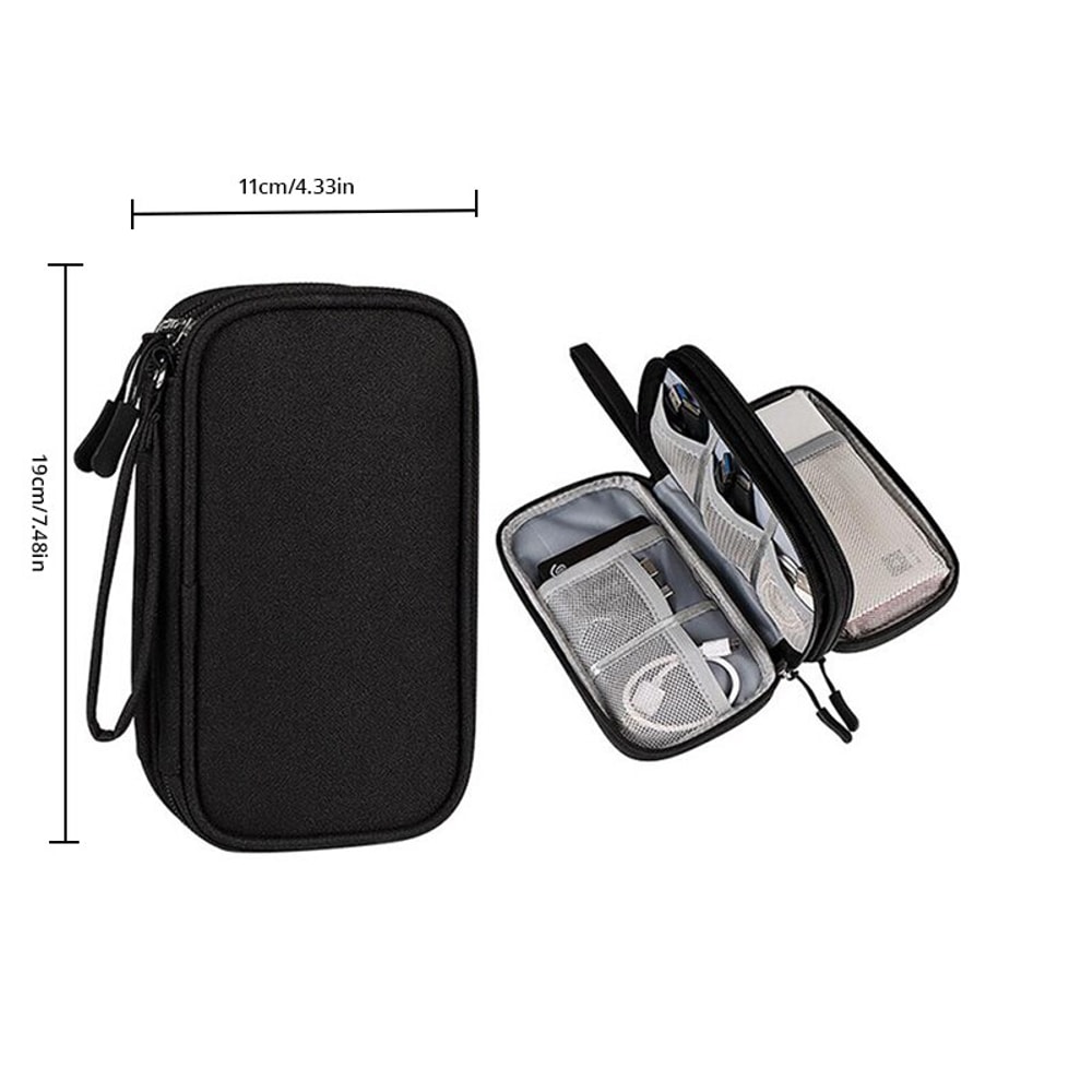 Travel Portable Digital Product Storage Bag USB Data Cable Organizer Headset Charging Box 5