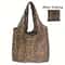 Large Capacity Leopard Print Handbag Stylish Folding Womens Shopping Bag For Daily Use 2
