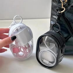 transparent charger storage case,waterproof data cable organizer bag for travel protection