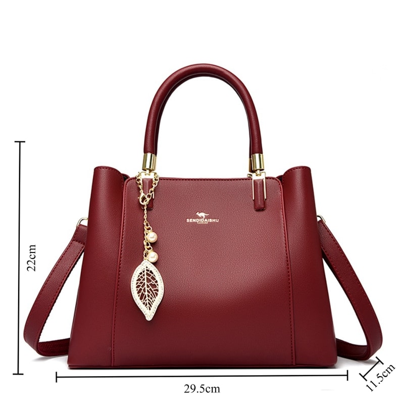 Luxury Women 3Layer Leather Tote Bag Stylish Spacious And Durable Crossbody Handbag 3