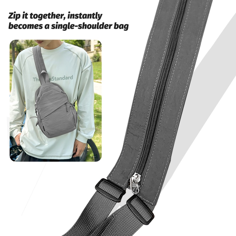 Trendy Womens Portable Messenger Bag Multifunctional Chest Bag Small Backpack For Leisure Travel 1