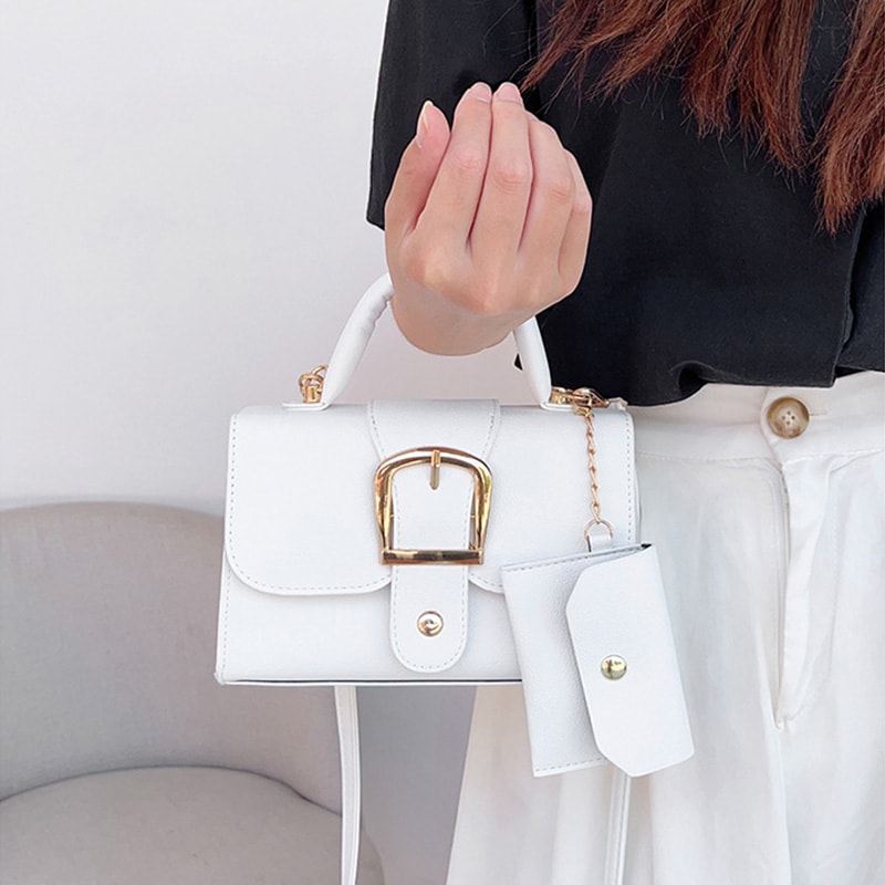 Stylish PU Leather Crossbody Shoulder Bag For Women Compact Handbag For Commuting Daily Use 1