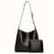 Womens Minimalist Faux Leather Tote Bag Retro Shoulder Handbag With Polyurethane Lining 2