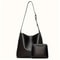 Womens Minimalist Faux Leather Tote Bag Retro Shoulder Handbag With Polyurethane Lining 2