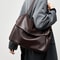 Burminsa Cowhide Genuine Leather Hobo Bag For Women Luxury Designer Messenger Tote 0