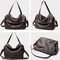 Burminsa Cowhide Genuine Leather Hobo Bag For Women Luxury Designer Messenger Tote 4