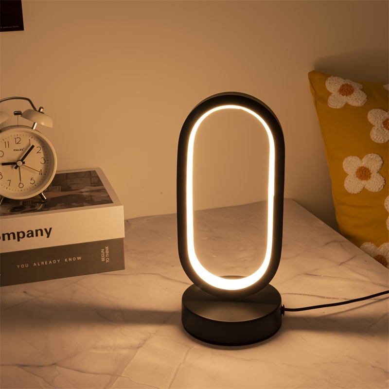 Ushaped LED Night Light Modern Bedroom Living Room Study Lamp With Adjustable Glow 3