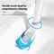 Wall-Mounted Disposable Toilet Brush with Cleaning Liquid & Replacement Brush Head