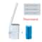 Wall-Mounted Disposable Toilet Brush with Cleaning Liquid & Replacement Brush Head
