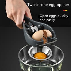 manual egg opener scissors, stainless steel eggshell cracker & separator tool for effortless egg preparation
