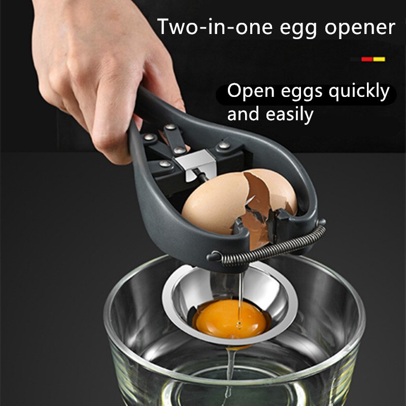 Manual Egg Opener Scissors, Stainless Steel Eggshell Cracker & Separator Tool for Effortless Egg Preparation