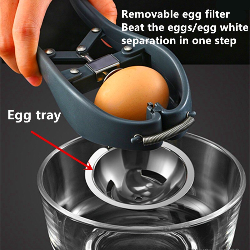 Manual Egg Opener Scissors, Stainless Steel Eggshell Cracker & Separator Tool for Effortless Egg Preparation