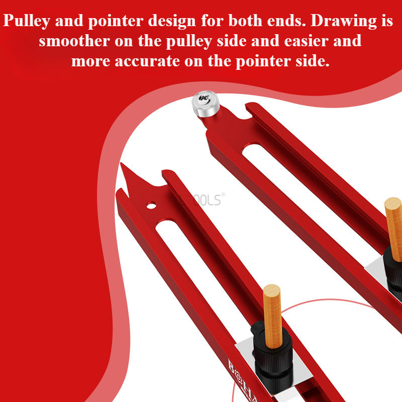 Adjustable Contour Gauge Profile Tool Woodworking Edge Corner Measuring Ruler With Pencil Holder 2