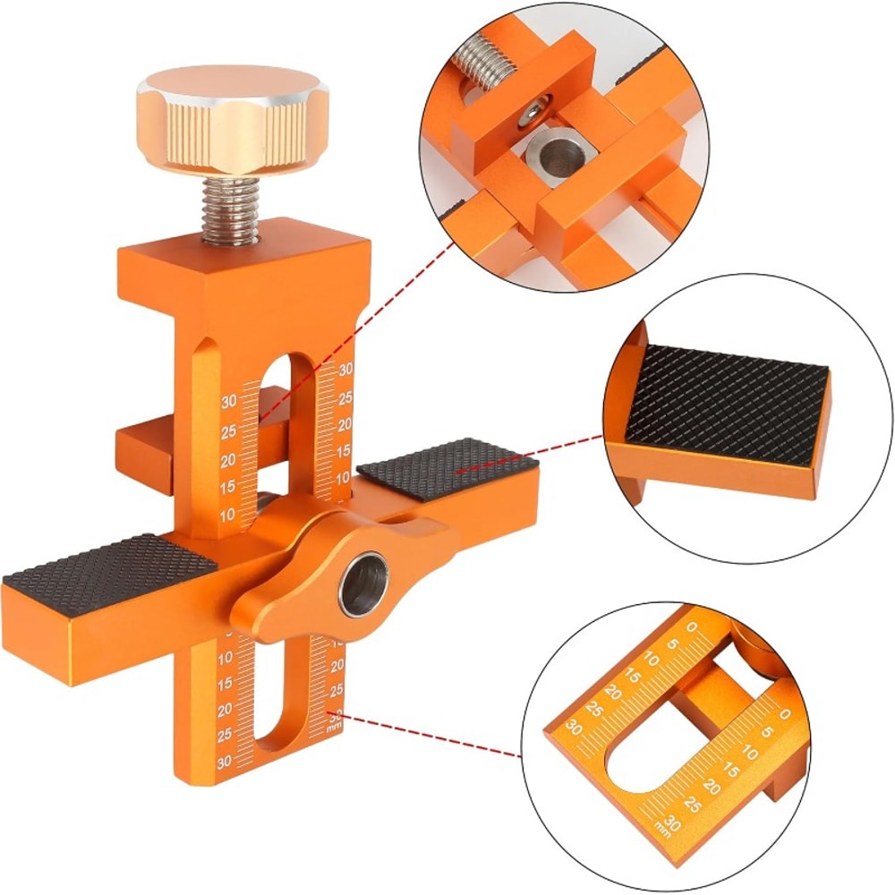 Aluminum Woodworking Clamp And Drilling Locator For Cabinet Doors 2