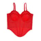 Sexy Color Block Mesh Corset Bustier Bra Crop Top for Women, Party & Night Club