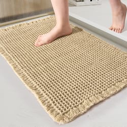 absorbent bathroom mat with anti-slip backing, perfect for your entrance or toilet area