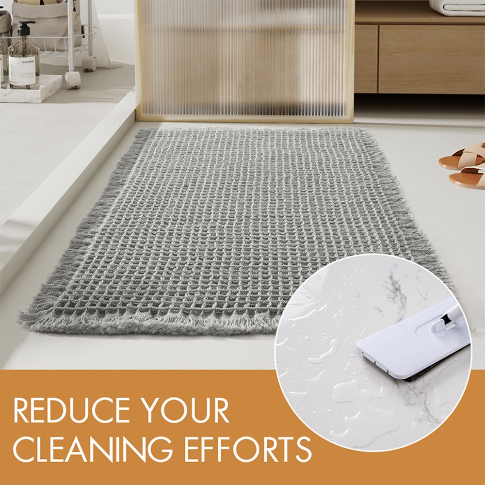 Absorbent Bathroom Mat with Anti-Slip Backing, Perfect for Your Entrance or Toilet Area