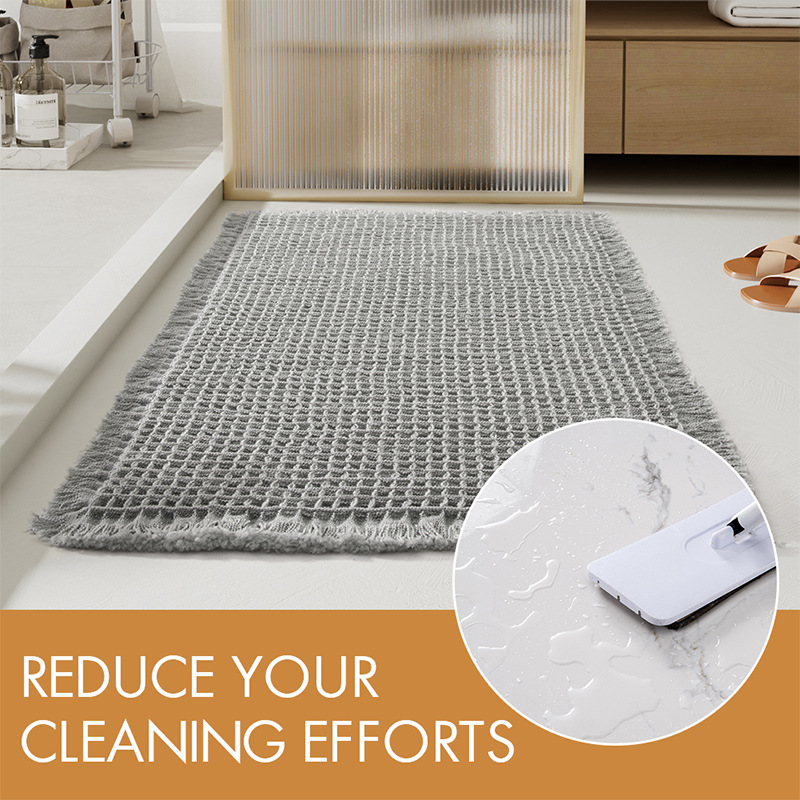 Absorbent Bathroom Mat with Anti-Slip Backing, Perfect for Your Entrance or Toilet Area