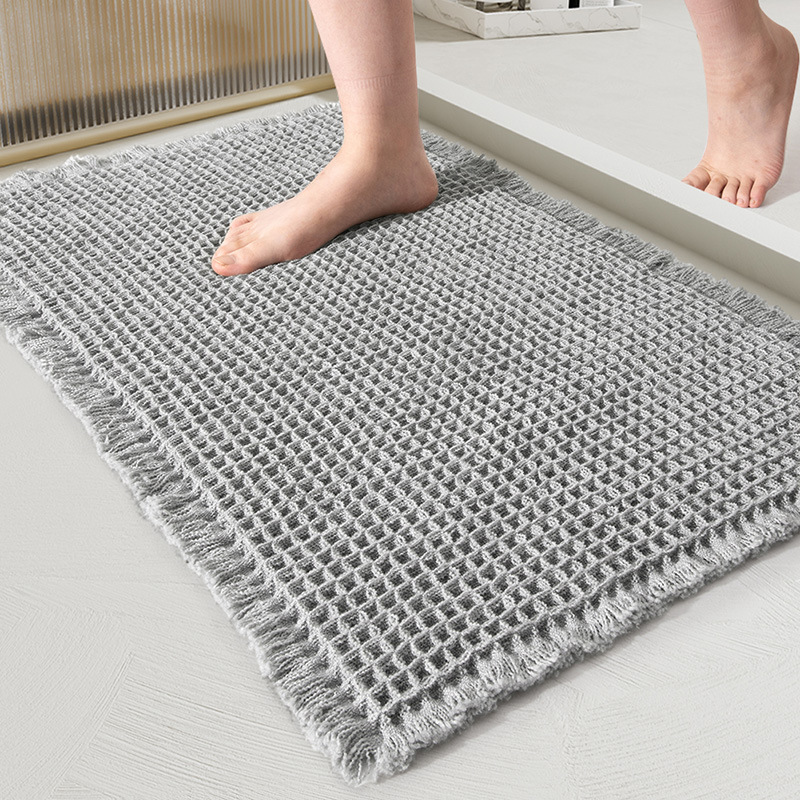 Absorbent Bathroom Mat with Anti-Slip Backing, Perfect for Your Entrance or Toilet Area