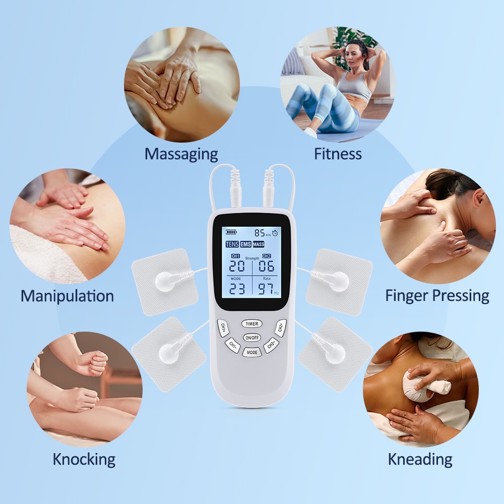 TENS Pulse Physiotherapy Machine Full Body Massager 20Level Muscle Electrostimulator 2